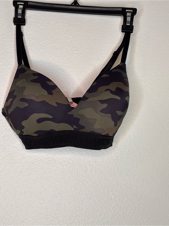 PINK Victoria's Secret Other - PINK Victoria's Secret Olive & Black Camouflage Wireless Bralette